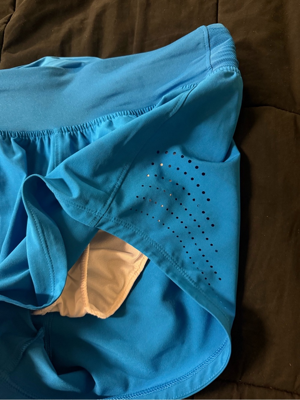 Under Armour Women's Blue and Black Athletic Running Shorts Duo - Picture 4 of 4